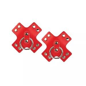 🦋B2G1🦋NEVA NUDE Burlesque Pierced N' Punked Leather Metal Reusable Pasties